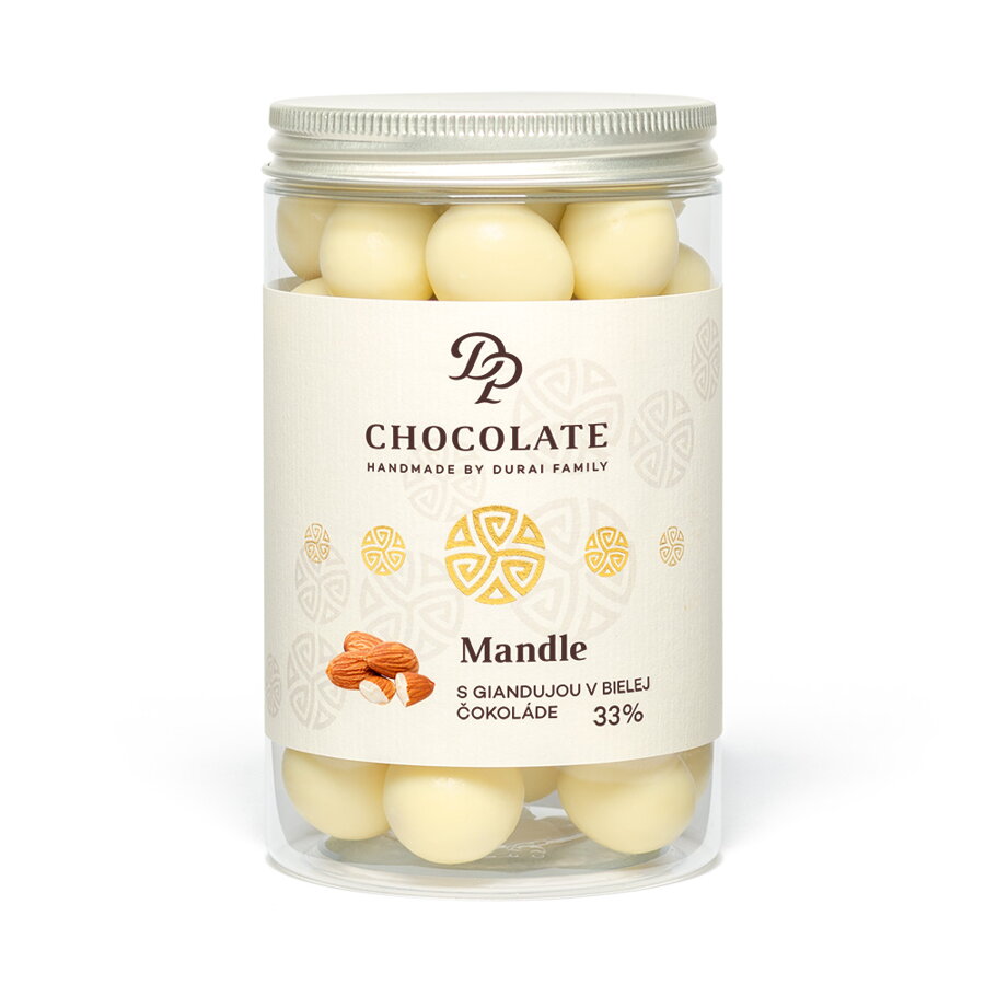 Dražé - Mandle s giandujou v bielej čokoláde s tonkou (260g)